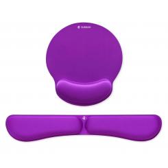 SUBBLIM Pack Ergo Memoryflex  Conjunto de alfombrilla para ratón y reposamuñecas para teclado Púrpura